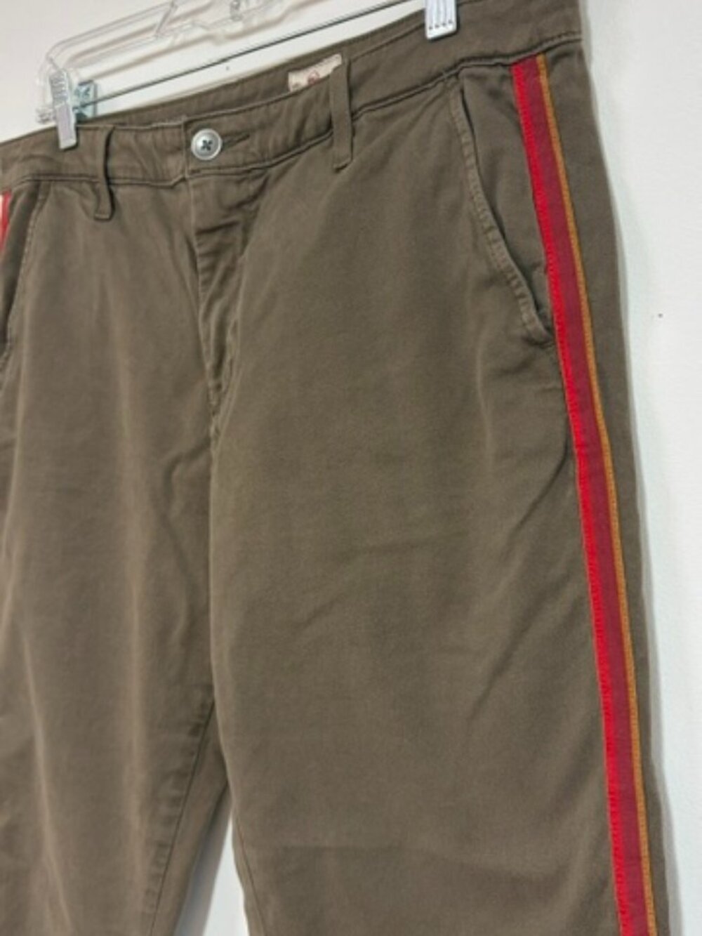 AG Adriano Goldschmied The Caden Side Stripe Tailored Trouser Pants Olive / 30